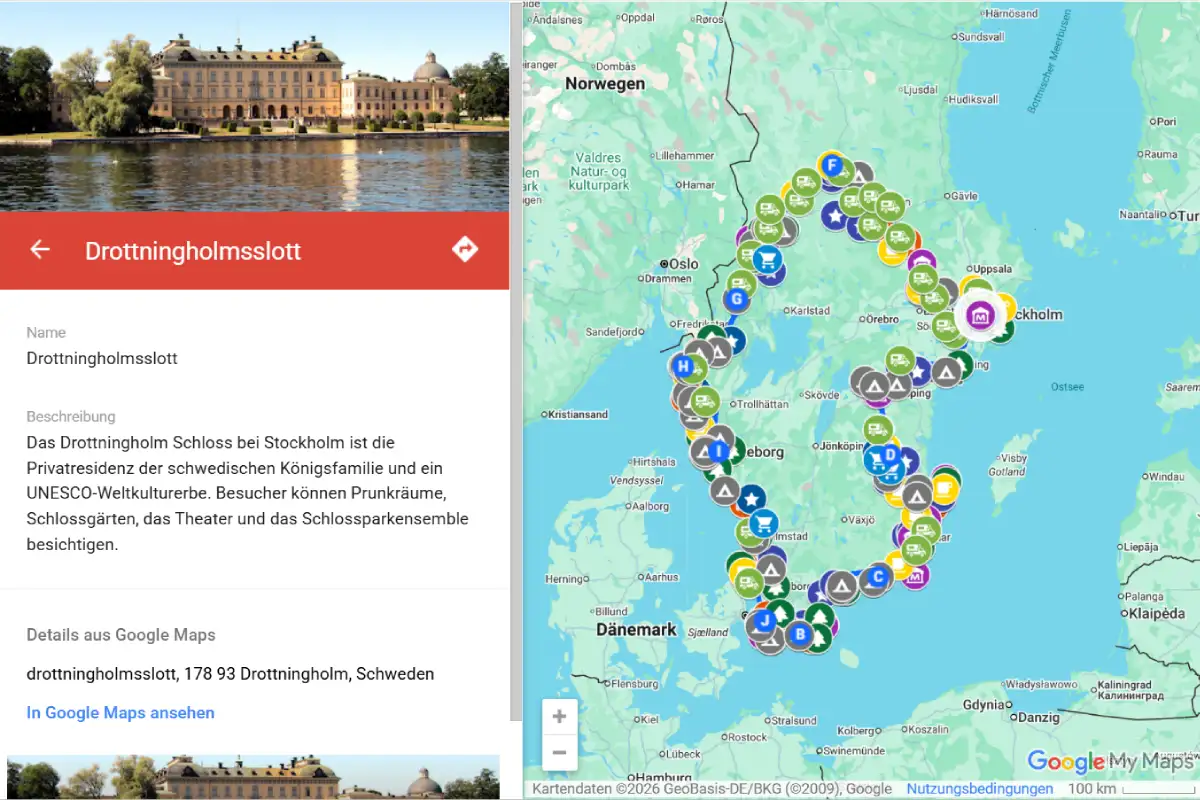 hejanord reiseroute süd bis mittelschweden karte digitale Reiseroute bis Mittelschweden Karte- hejanord